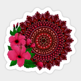 Hibiscus mandala Sticker